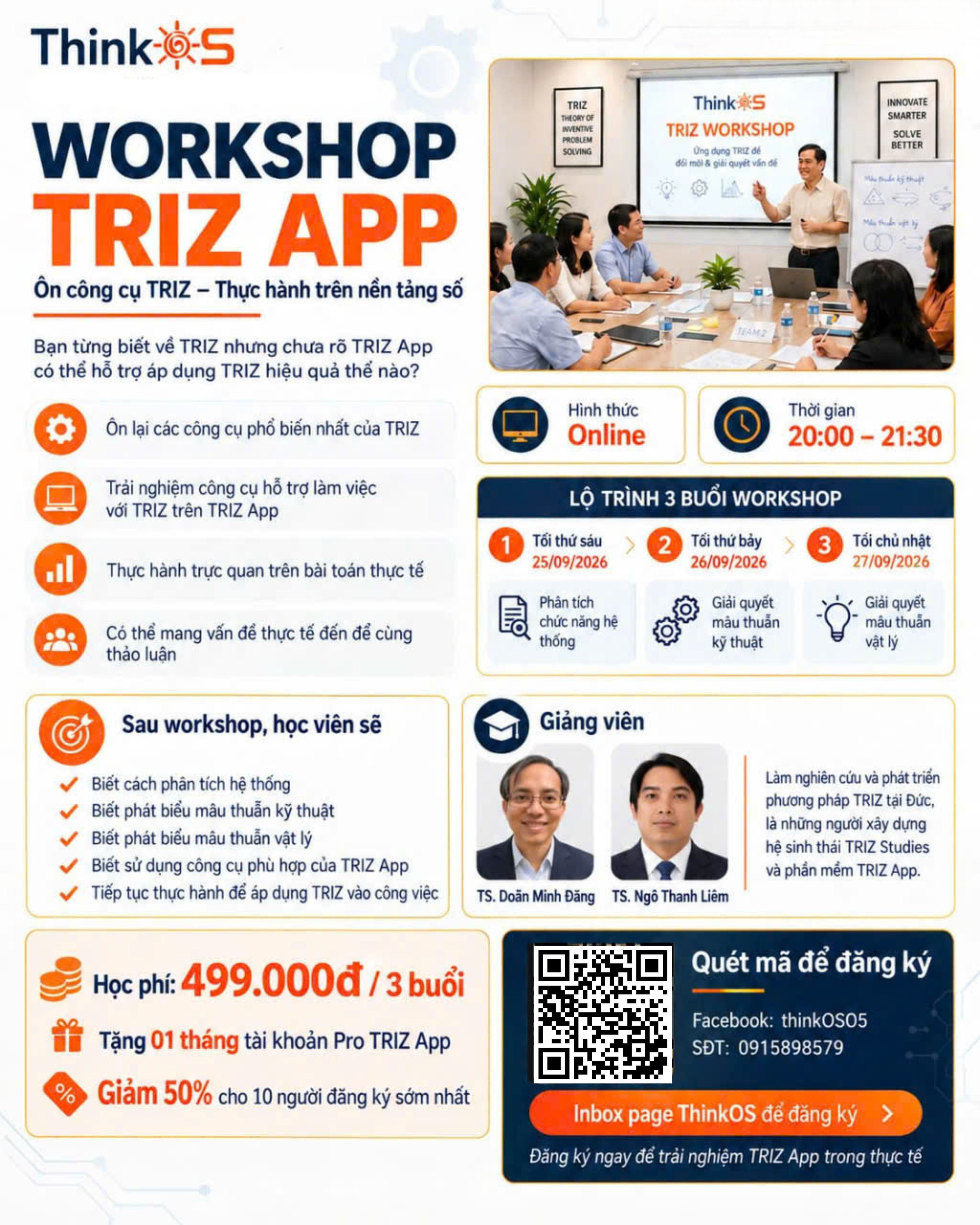 Thông tin khóa học TRIZ 25-27/9/2026